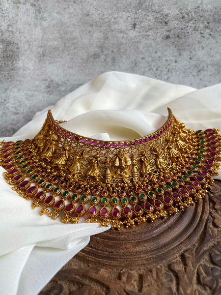 Vivaha- full neck choker with earrings