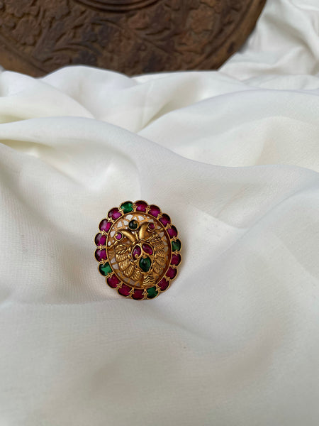 Jumbo peacock kemp ring