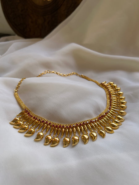Kerala style manga mullamottu necklace