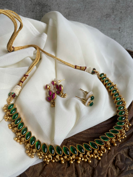 Reversible Kemp necklace with studs
