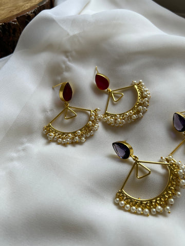 Tear drop stone pearl balis