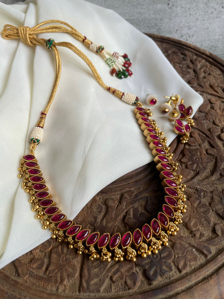 Reversible Kemp necklace with studs
