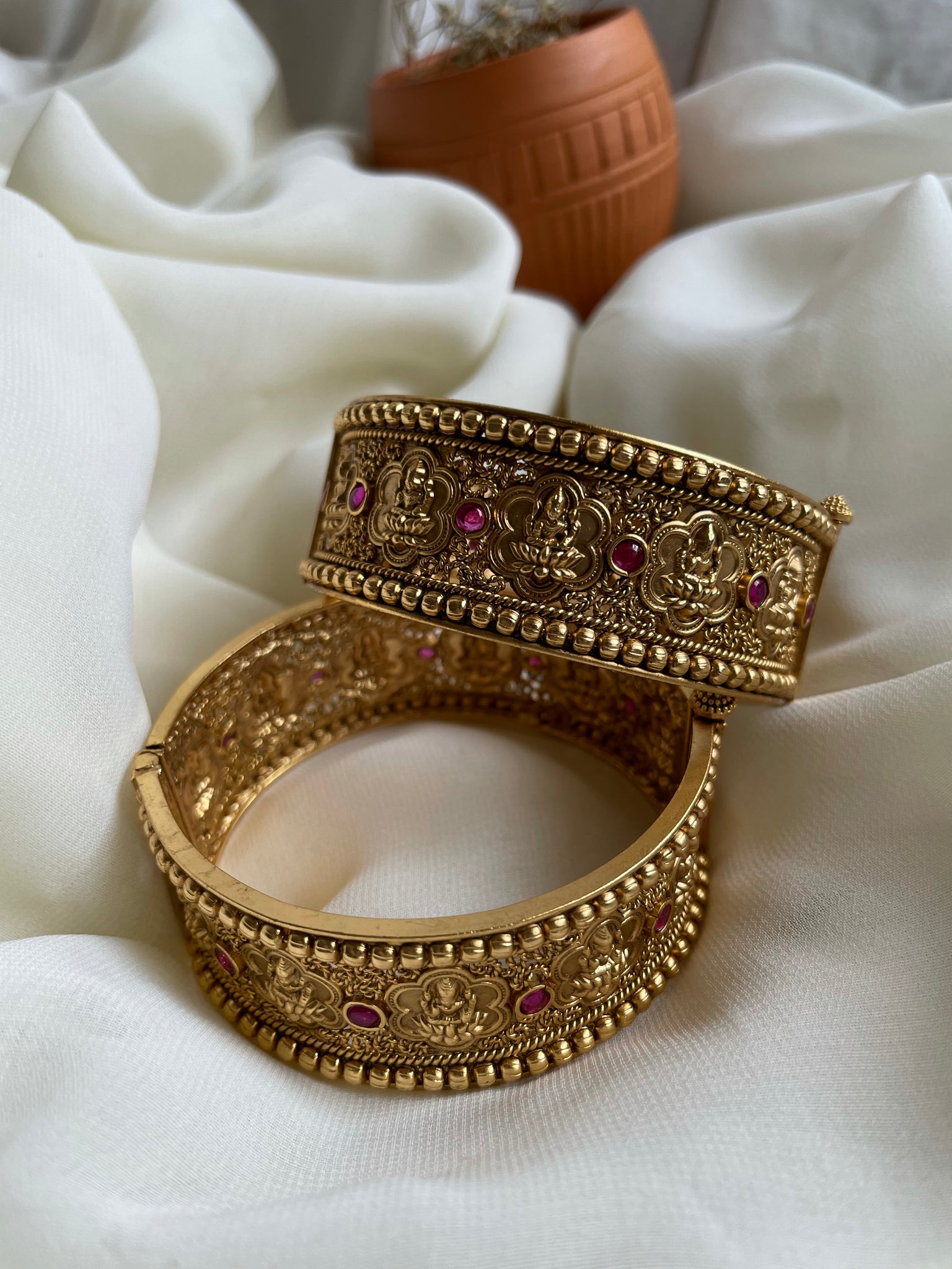 Bridal Lakshmi temple Bangles -2.4