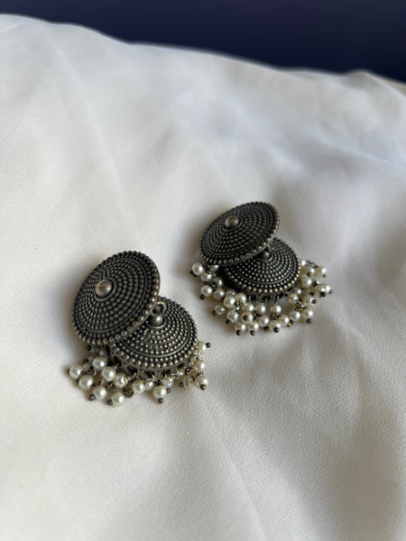 Chakra dotted Jhumkas