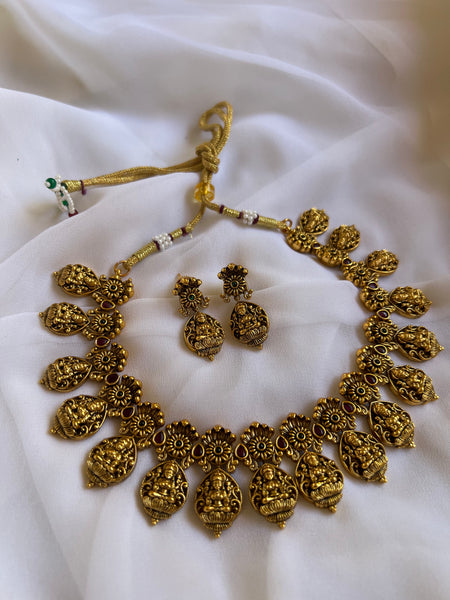 NagaLakshmi short necklace with studs