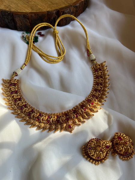 Manga kemp necklace with Jhumkas