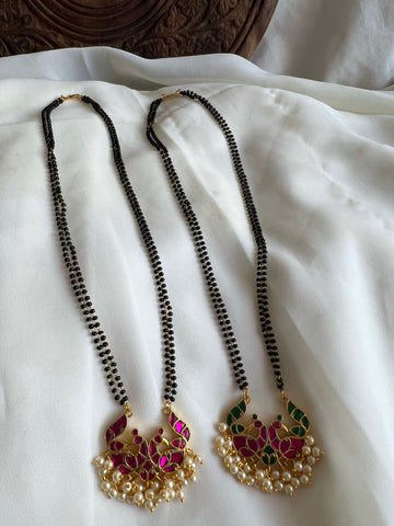 Kundan dual peacock mangalsutra