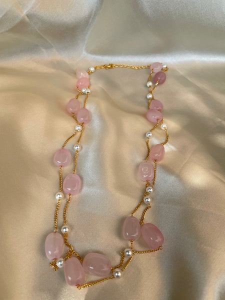 2 layer jumbo bead necklace