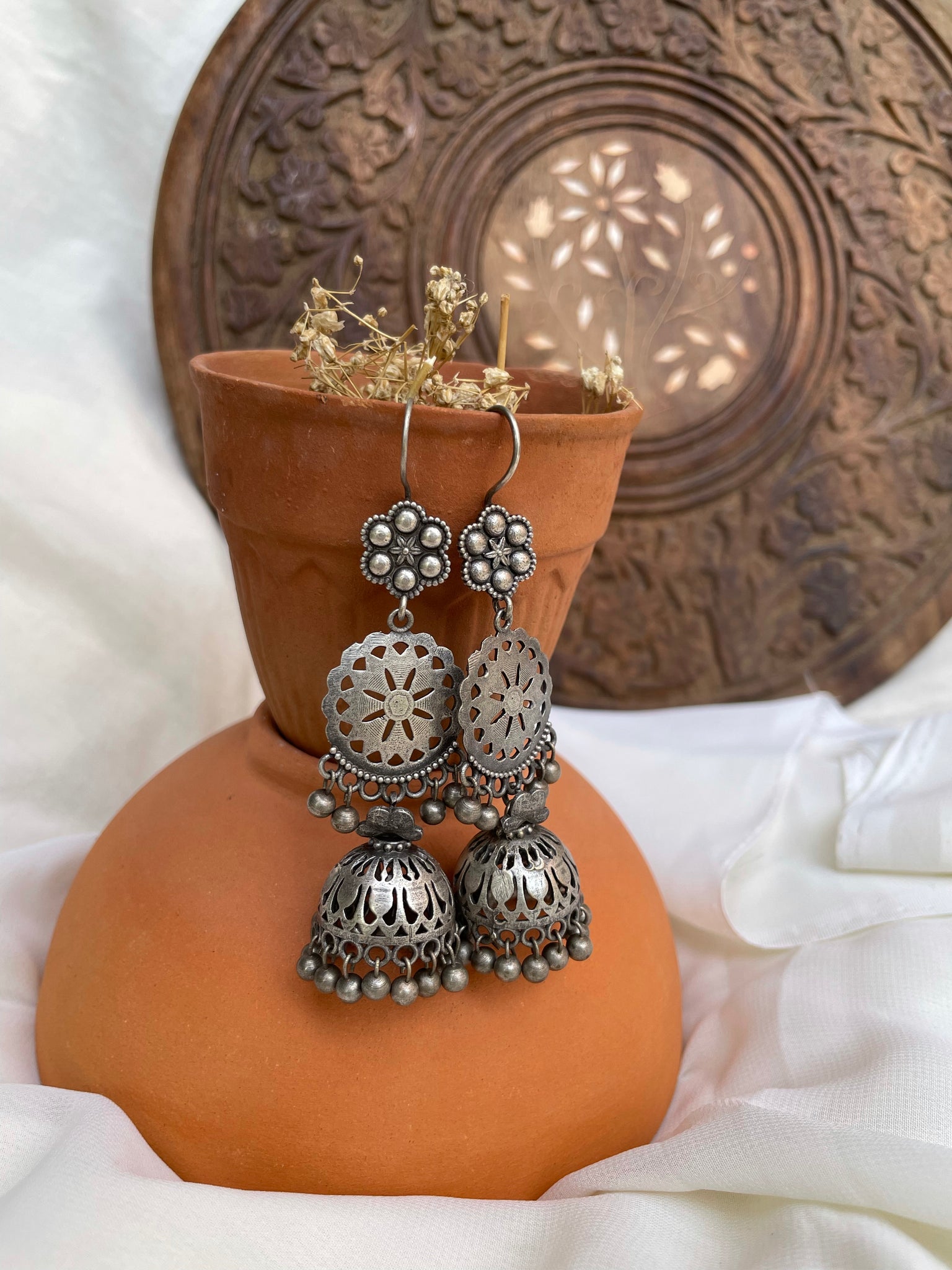 Antique filigree Jhumkas