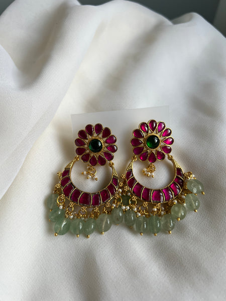 Kundan flower Chaandbalis