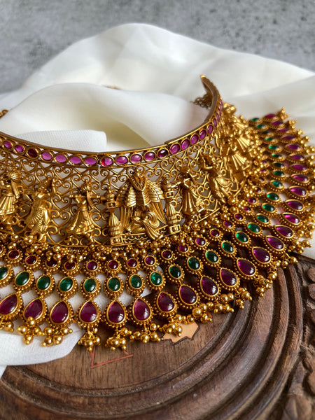 Vivaha- full neck choker with earrings