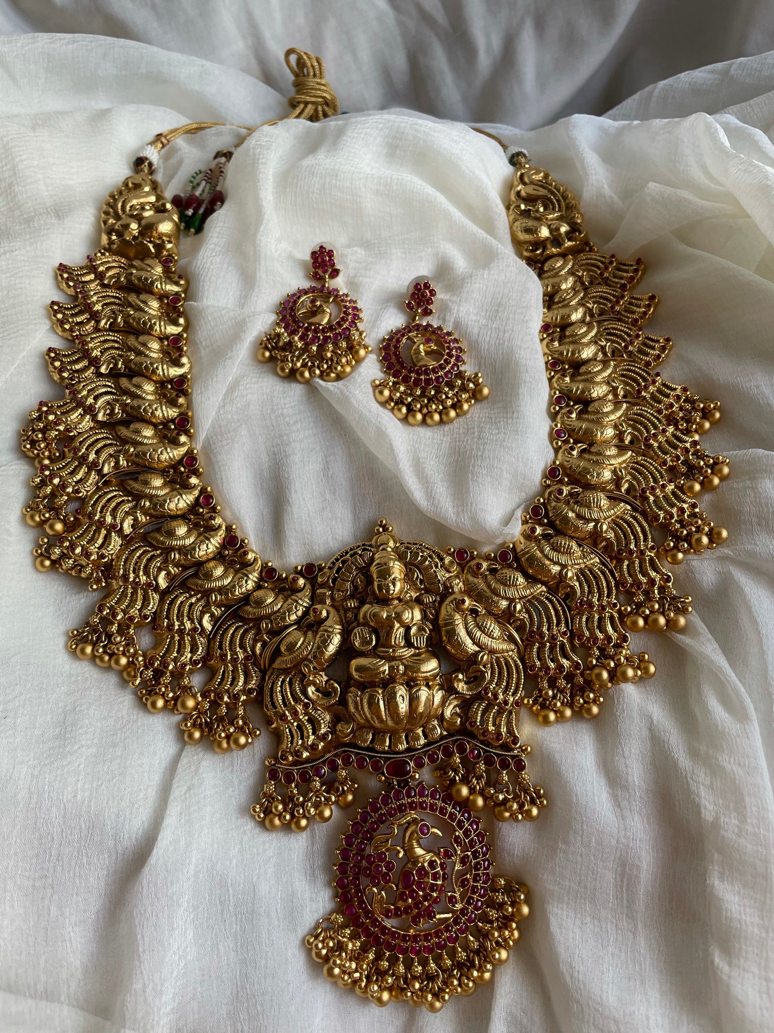 Premium Bridal Nagas Haram with earrings