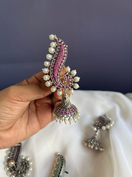 Kemp Mayil ear cuff jhumkas