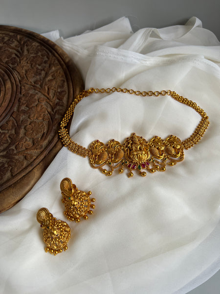 Kemp Lakshmi necklace with Jhumkas
