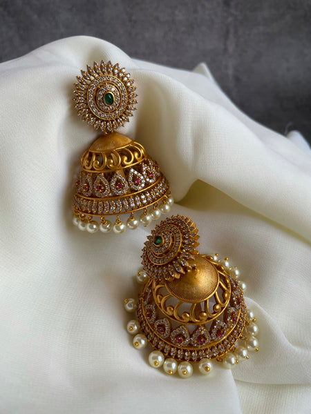 Ad cutwork Jhumkas Jumbo and mini