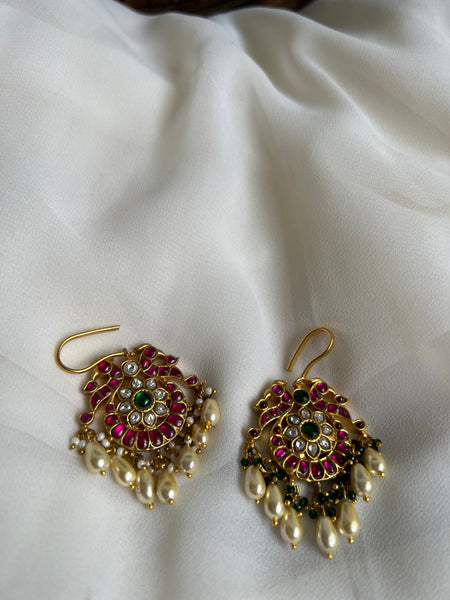 Kundan peacock with Pearls