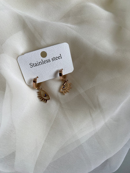 Imported evil eye studs