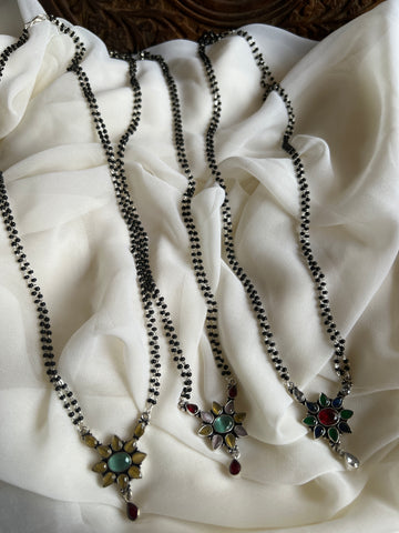 Stone flower mangalsutra