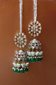 Kundan double layer Jhumkas