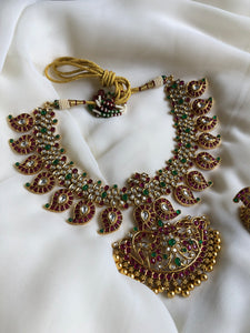 Premium Kemp manga necklace with Jhumkas