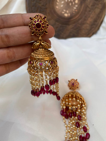 Kemp bead work Jhumkas