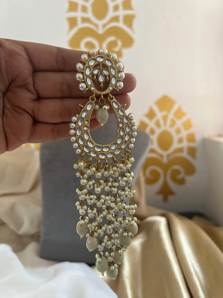 Shop Rubans Beautiful Peacock Inspired Chandbali With Pearl Hangings  Online at Rubans