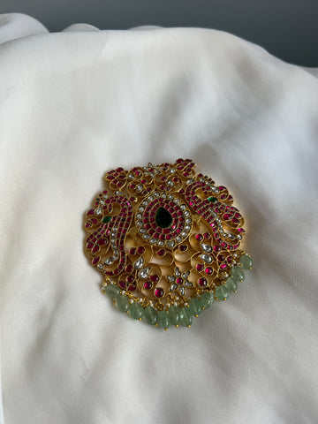 Kundan peacock Jumbo pendant
