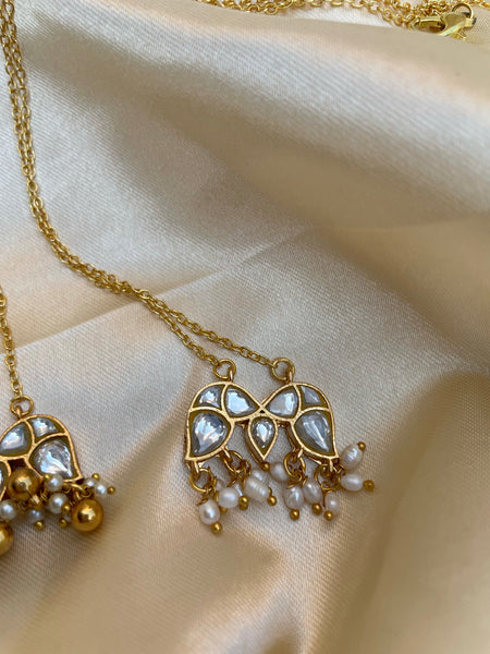 Kundan wing pendant maala