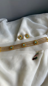 Pastel stone designer choker with studs