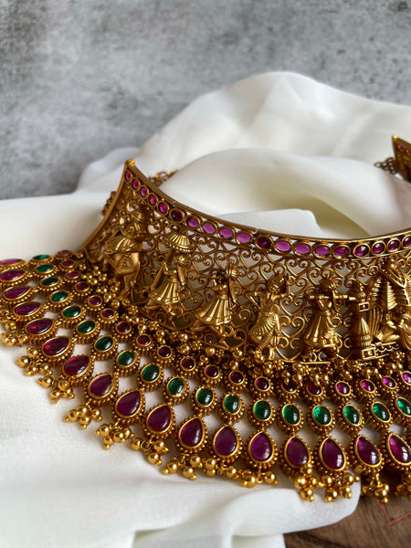 Vivaha- full neck choker with earrings