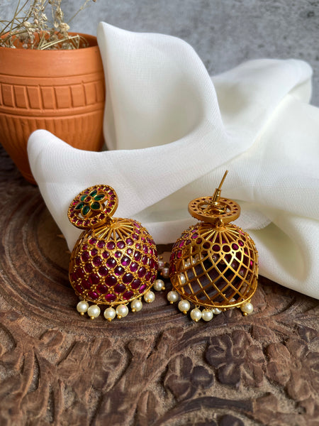 Jumbo kemp Jhumkas-  4 Colors