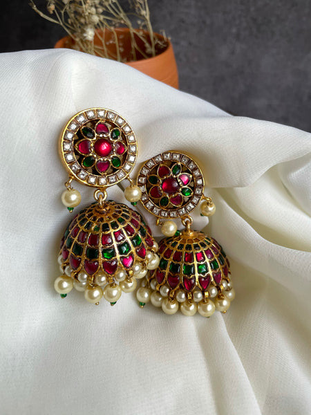 Kundan floral  Jhumkas -II