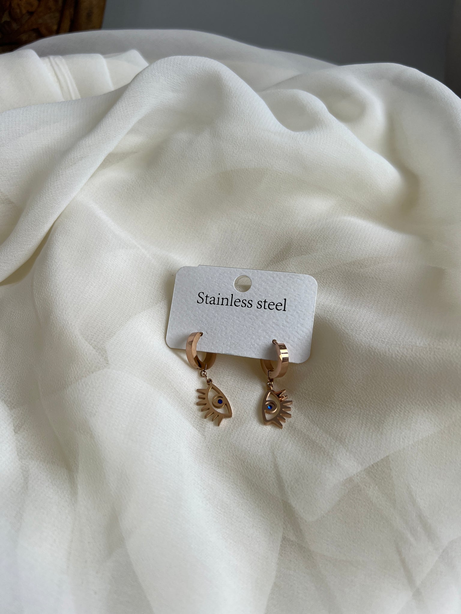 Imported evil eye studs