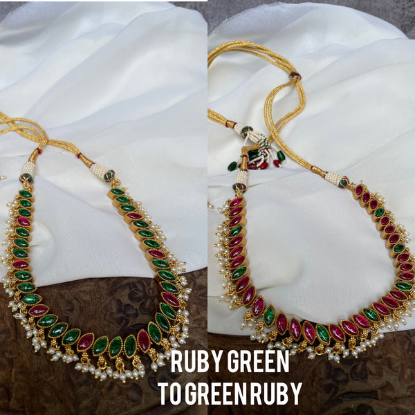 Reversible Kemp necklace with studs