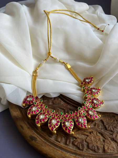 Reversible premium Manga Kundan necklace