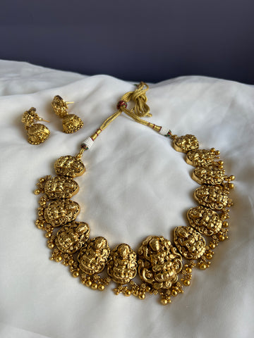 Nagas Lakshmi necklace with Jhumkas