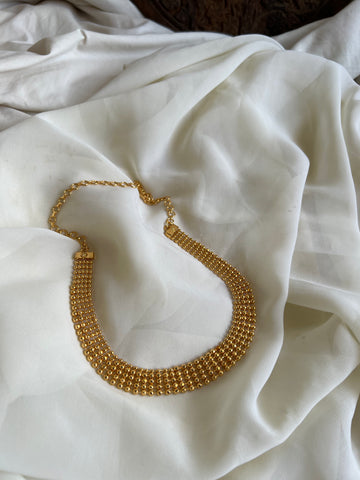 Kerala style golden necklace