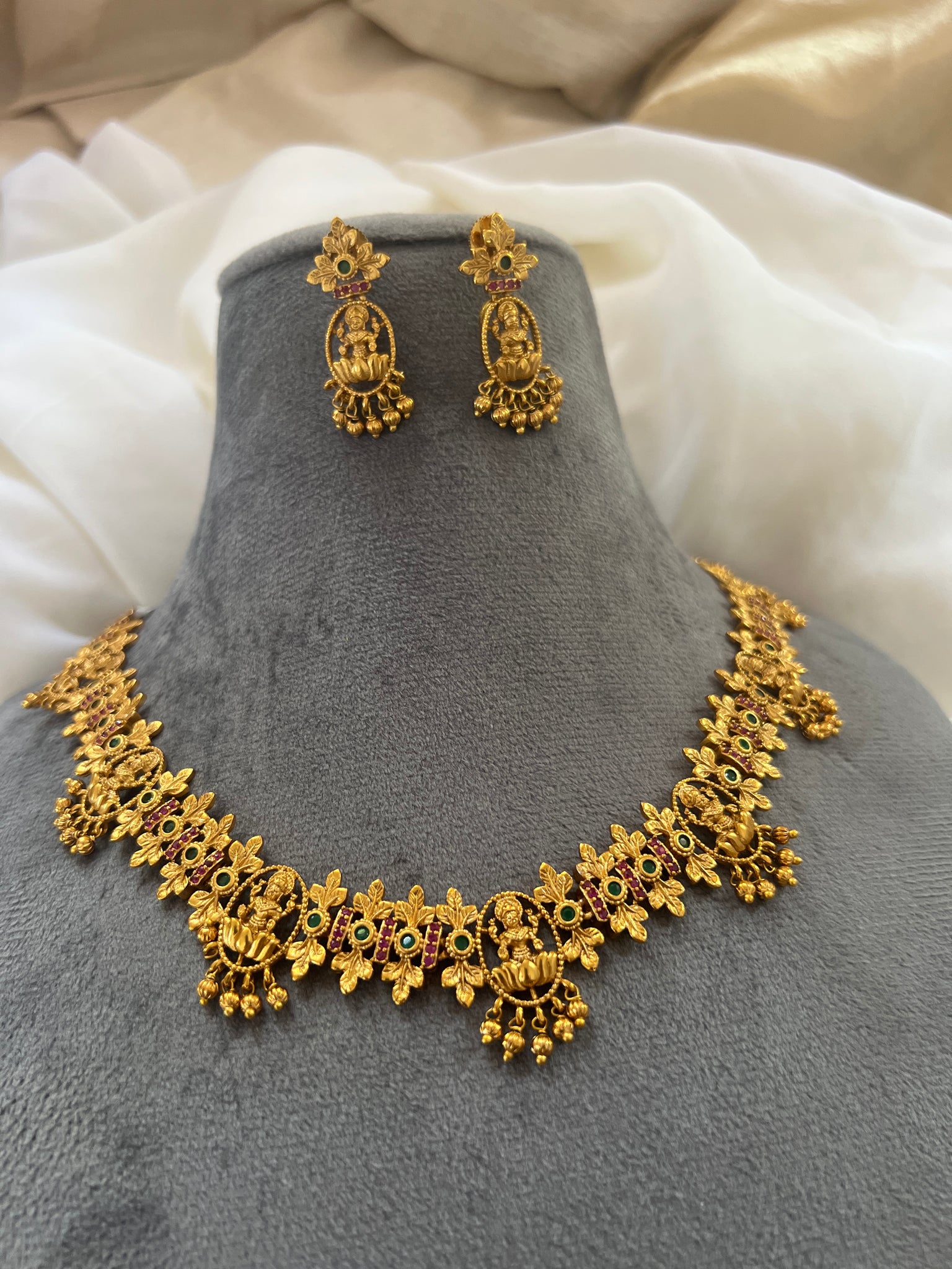 Kemp Lakshmi  designer necklace with studs