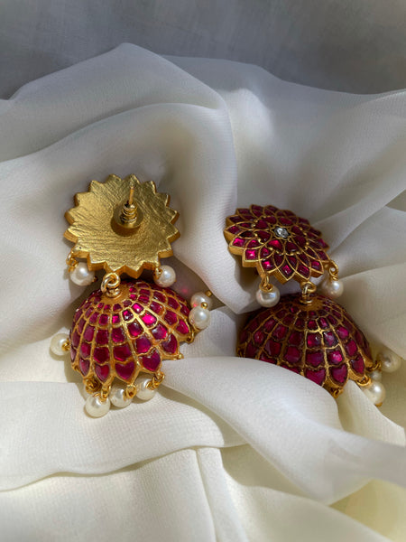 Kundan floral Jhumkas - I