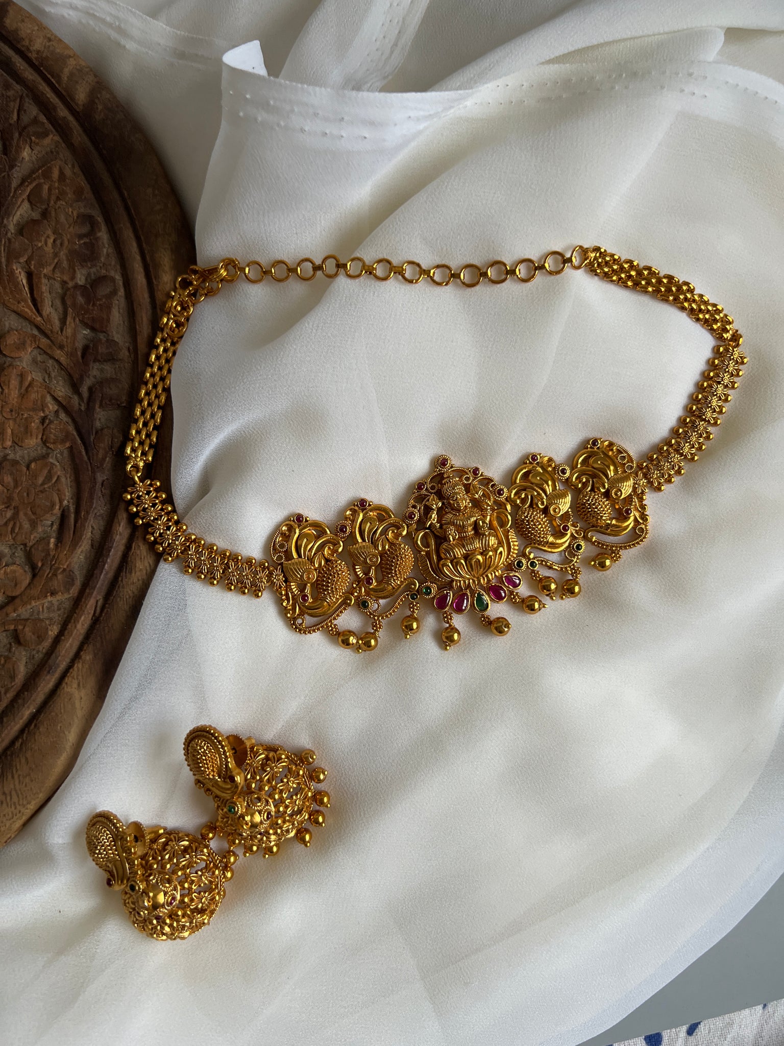 Kemp Lakshmi necklace with Jhumkas