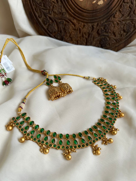 Kemp designer necklace with jhumkas