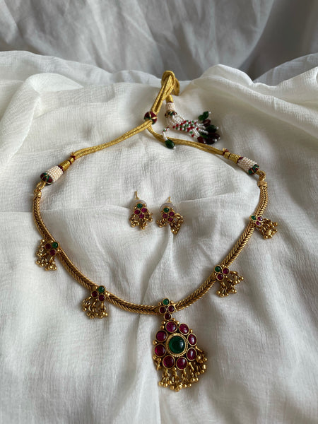Kemp flower vintage necklace with studs