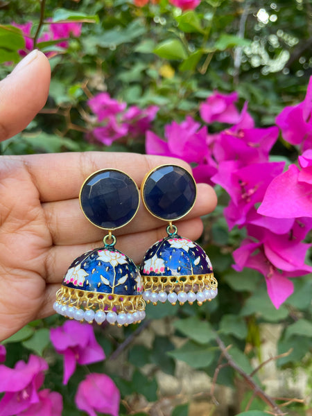 Candy top hand painted Jhumkas - 11 Color options