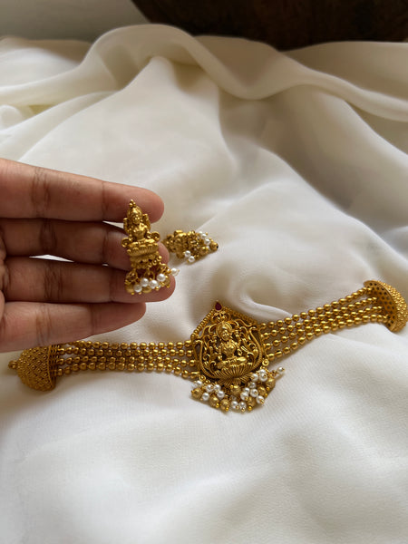 Lakshmi matte choker with studs