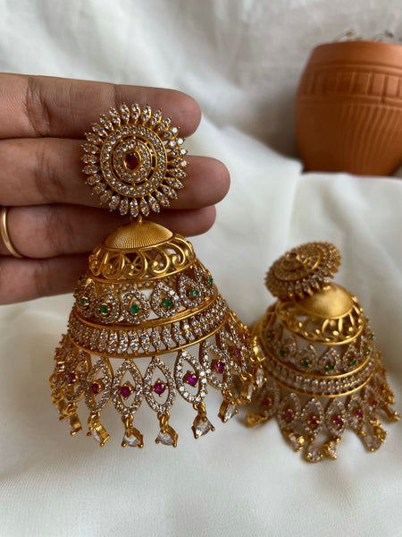 Ad cutwork Jhumkas Jumbo and mini