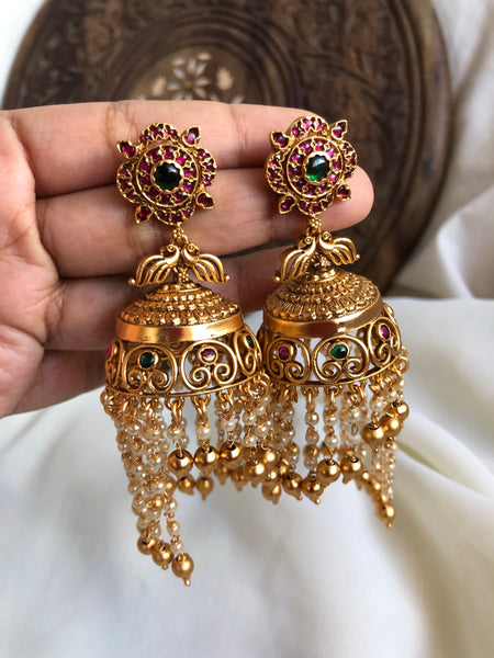 Kemp bead work Jhumkas