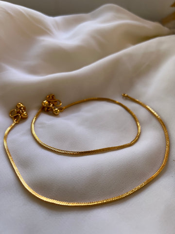 Golden antique anklets