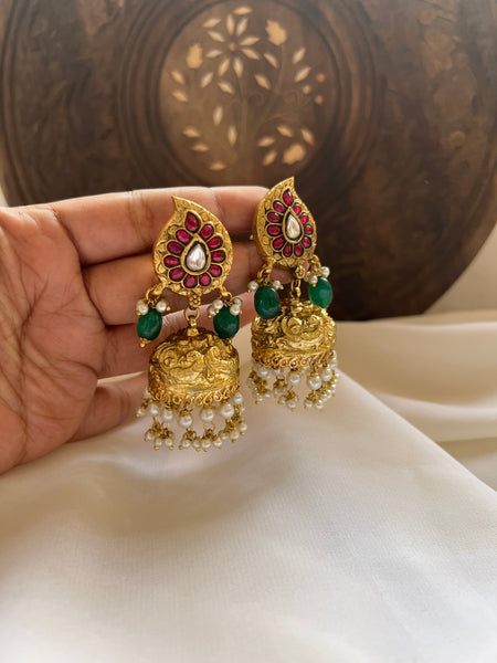 Kundan manga antique Jhumkas