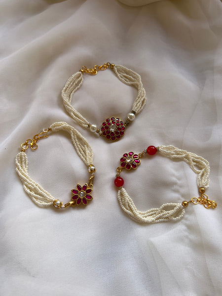 Kundan flower bracelets