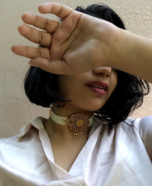Pearl Lakshmy choker set